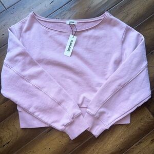 Garage Soft Terry Off Shoulder Sweatshirt Mauve XS